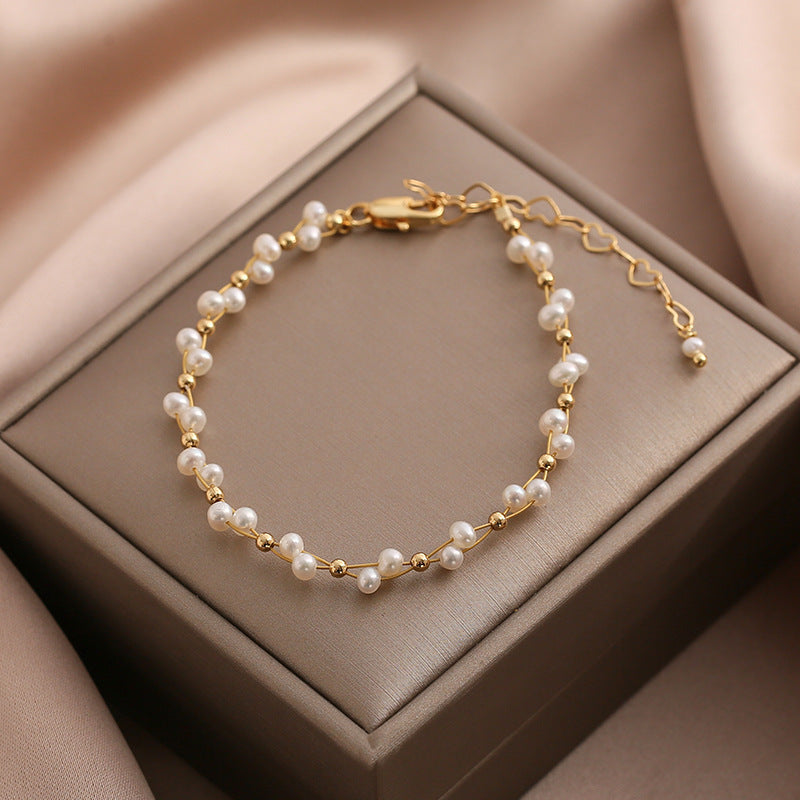 Bracelet Pearl Braided