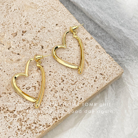 Boucles d'oreilles Coeur Avec/Sans perçage